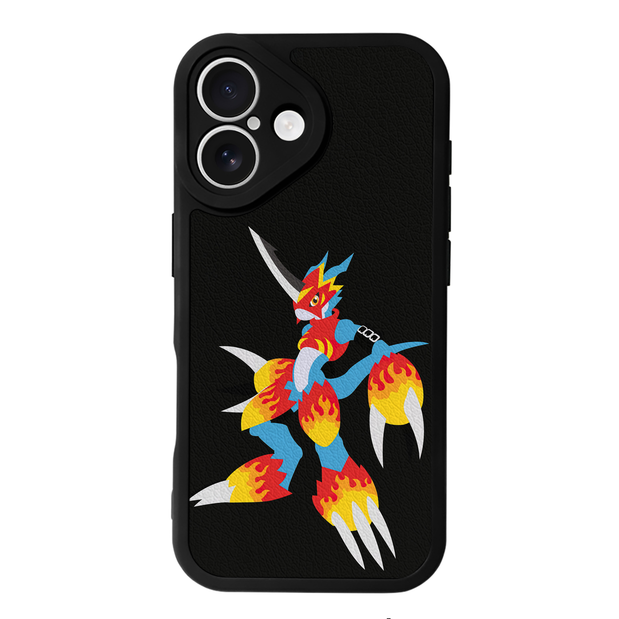 （画像用） Digimon デジタルモンスター/デジモン 【iPhone 16シリーズ対応】シリコンスマホケース（レザー調） 材質：シリコン